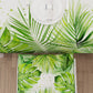 Stain-resistant tablecloth, kitchen table cover, tropical leaf