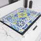 Couverture de cuisinière géométrique Couvertures de cuisine imprimées numériquement Vietri 02 Bleu