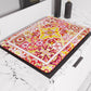 Couverture de cuisinière géométrique couvertures de cuisine imprimées numériquement Vietri 02 rouge