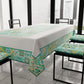 Modern Tablecloth, Kitchen Table Cover, Vietri 02 Aqua Green