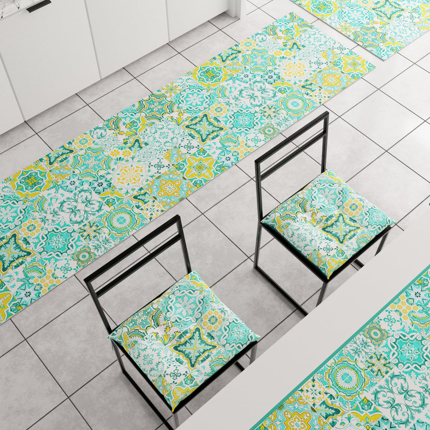 Tappeto Cucina In Diatomite - Antiscivolo, Assorbente, Lavabile, 40x180cm, Verde Salvia - Foto 6